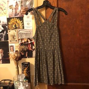 Paisley strappy romper with pockets